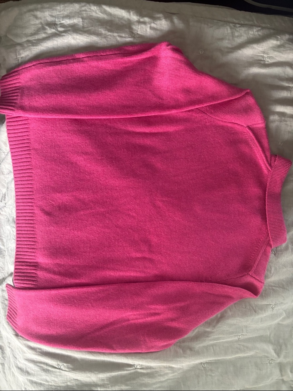 Alex Mill Hot Pink Polo Collar Cashmere Blend Sweater NWOT-never worn - Picture 4 of 6